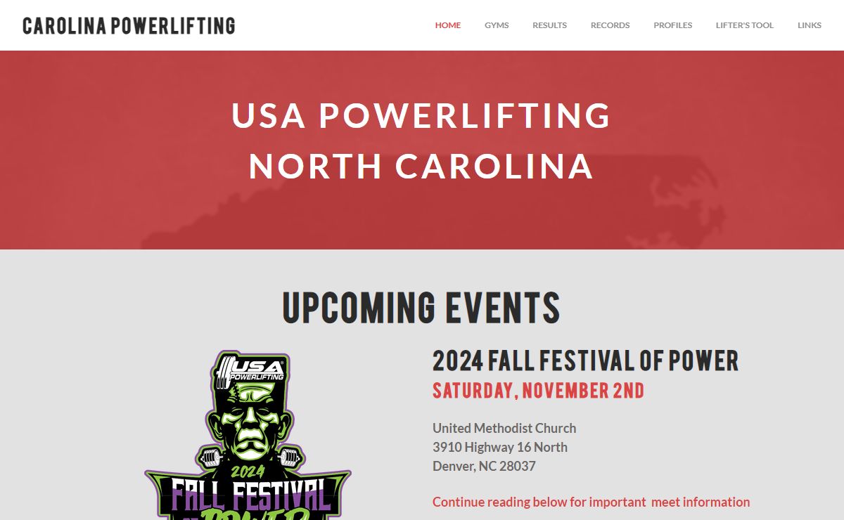 CAROLINA POWERLIFTING - Home