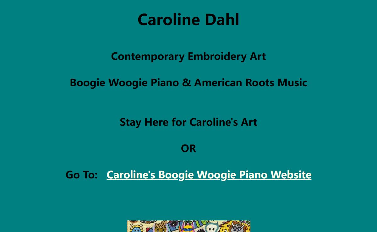 Boogie Woogie Piano & Contemporary Embroidery Art