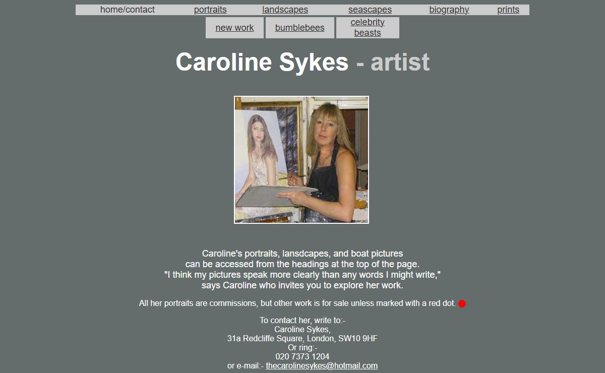 Caroline Sykes -home/contact