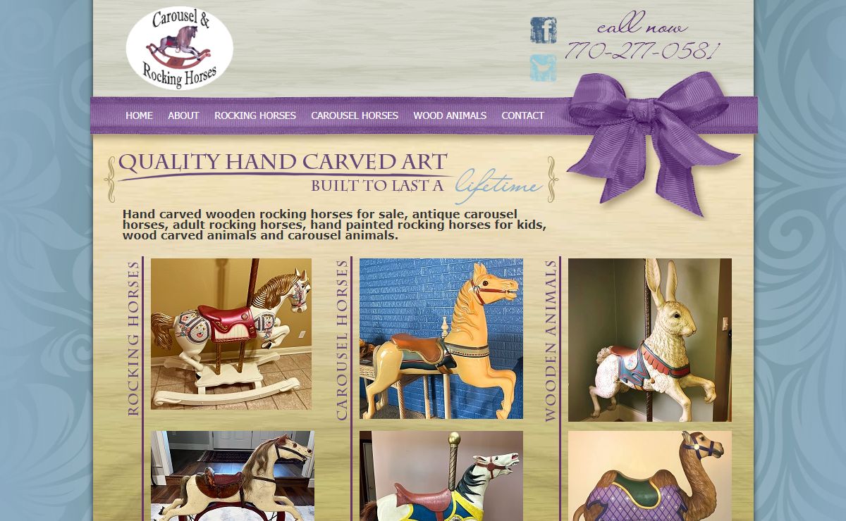 Wooden Rocking Horses, Carousel Horses And Animals | Carousel & Rocking Horses