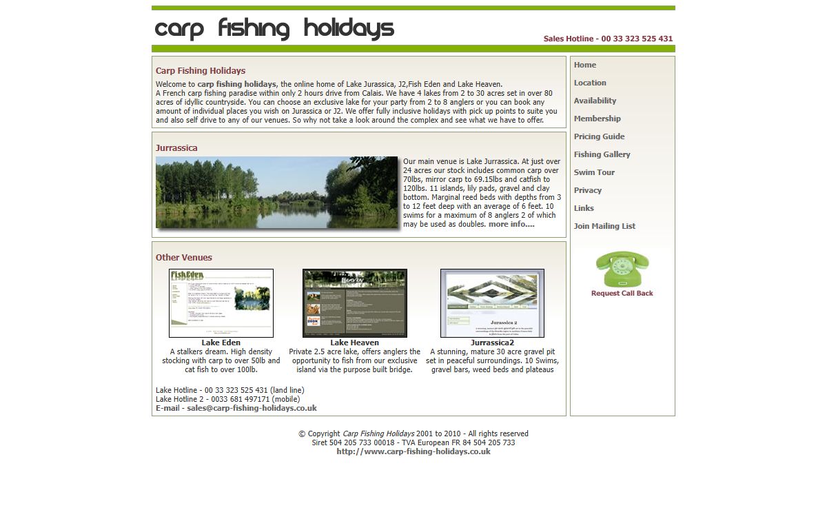 Carp Fishing Holidays in France - 60lbs+ Carp at Jurassica