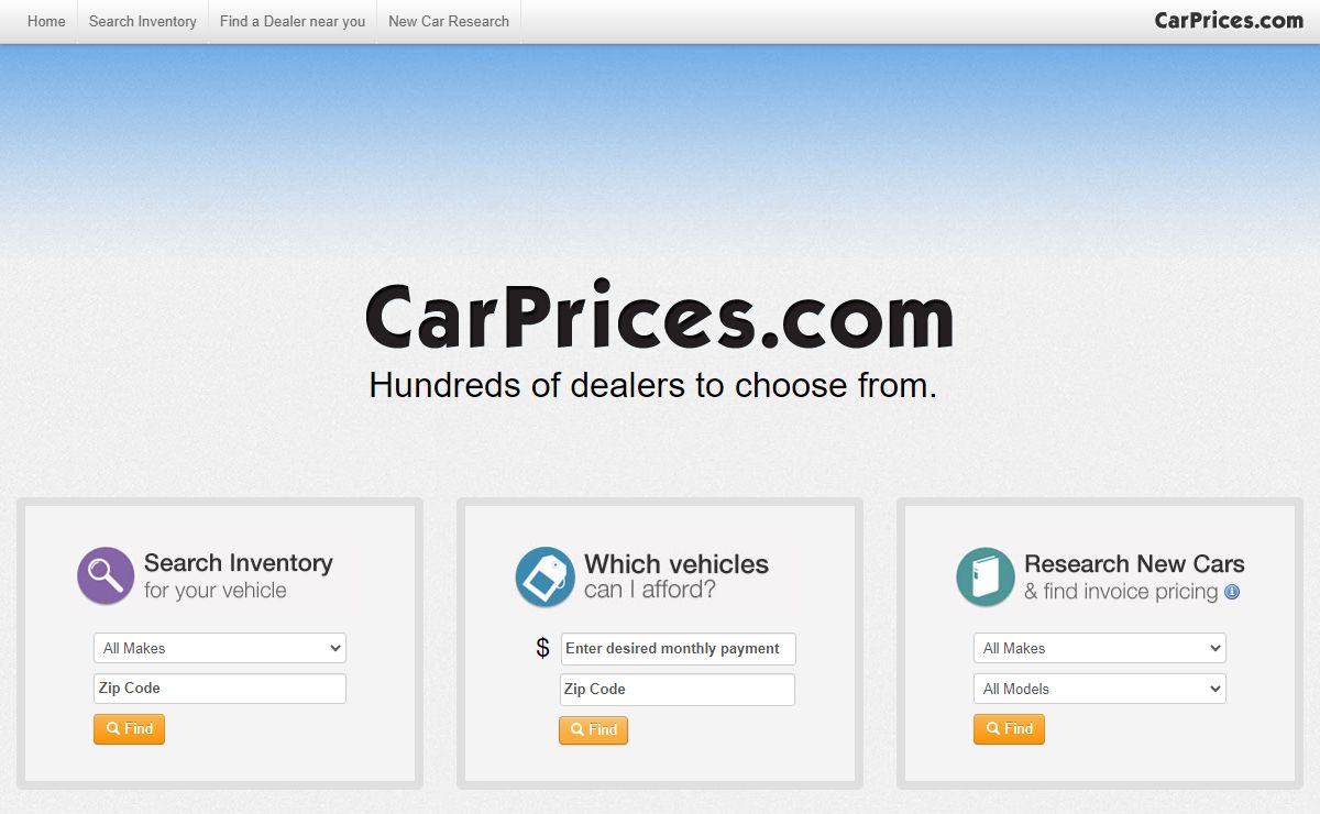 New & Used Car Prices | Find a Dealership, Compare & Save | CarPrices