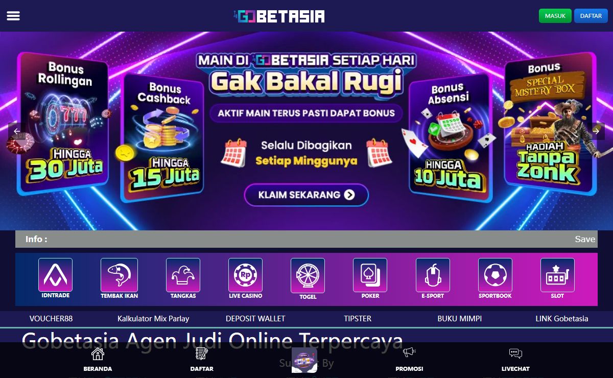 GOBETASIA - Bandar Slot Gacor Terpercaya - Slot Terbesar