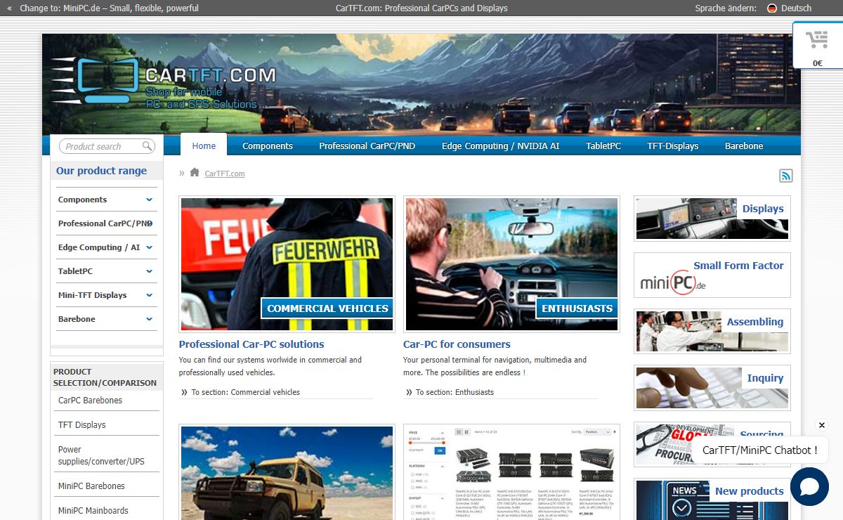 CarPC Shop (Automotive Edge Computing, KI/AI, Autonomous driving, Mobile Computing, IOT)