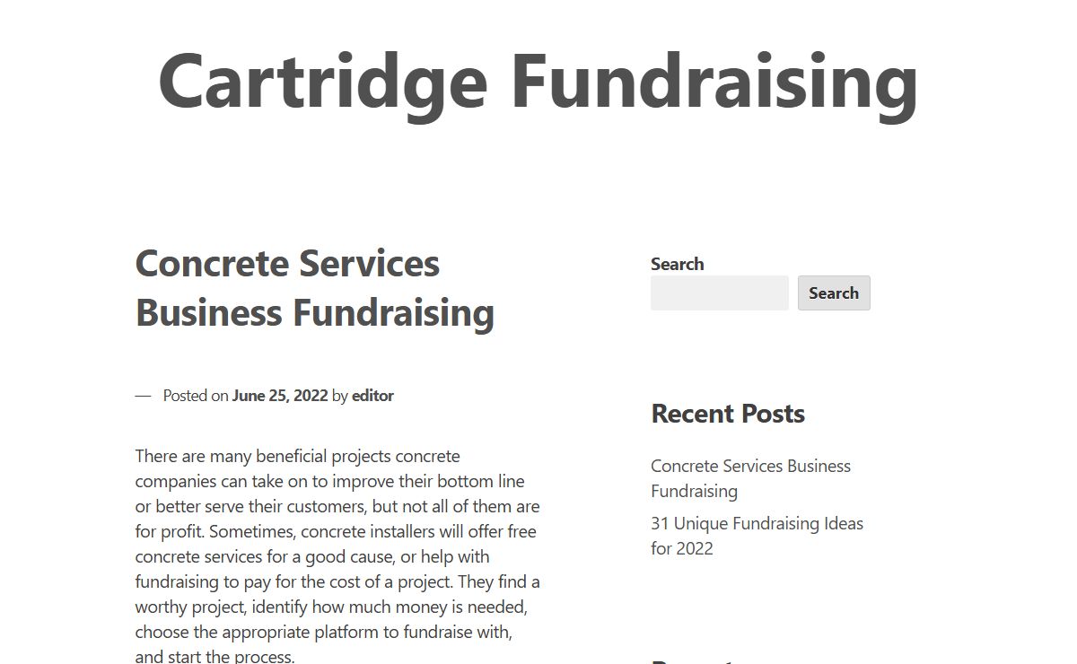 Cartridge Fundraising -
