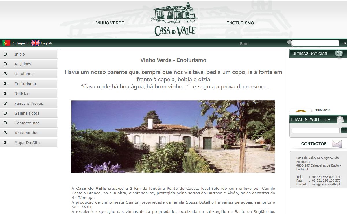 Vinho Verde Enoturismo Casa do Valle