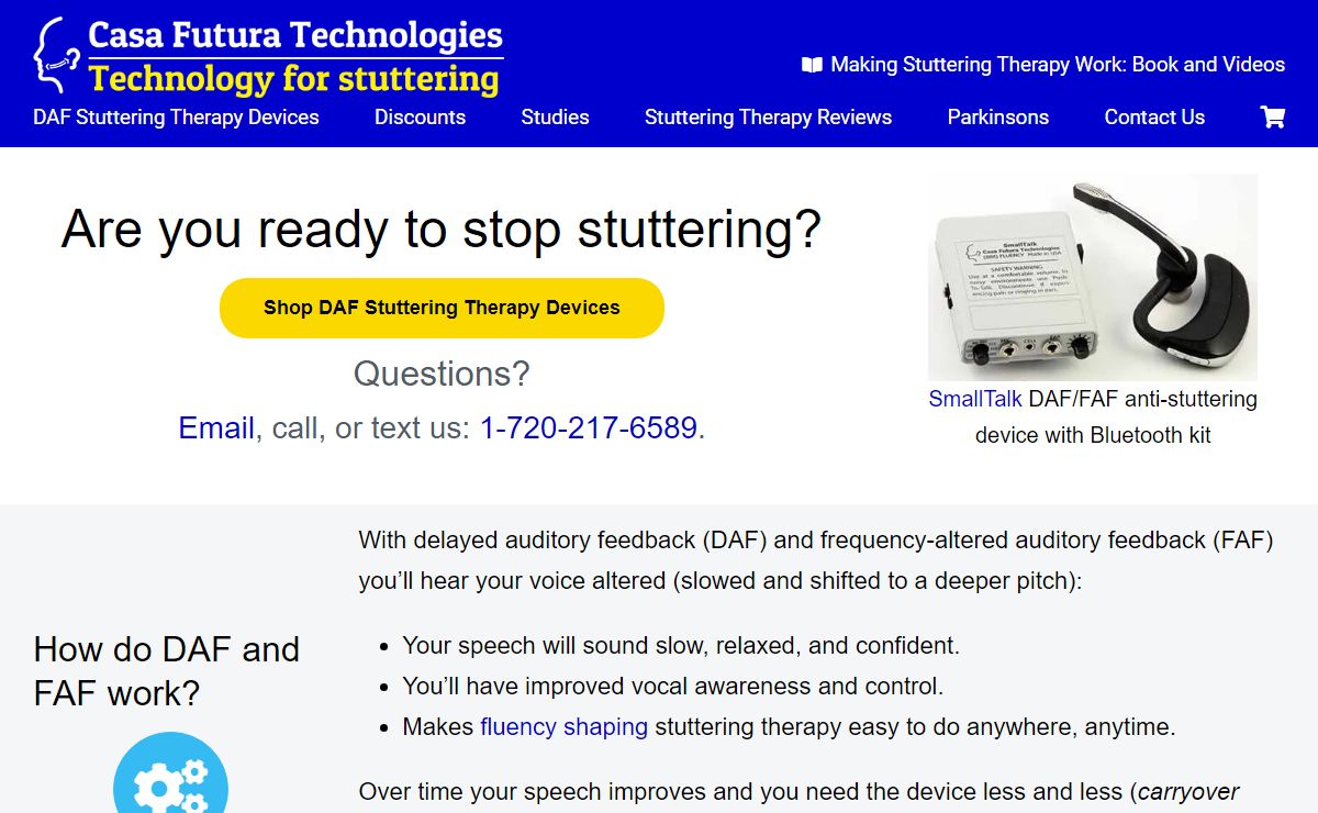 DAF Stuttering Therapy Devices for Adults and Children