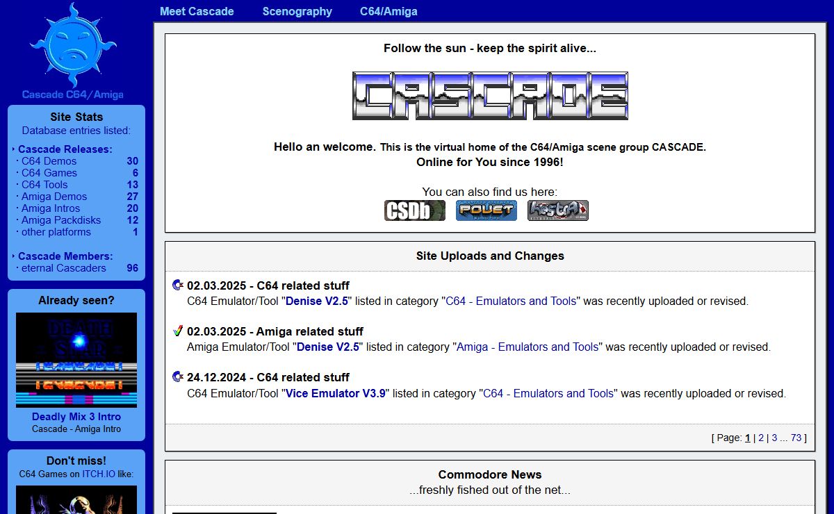 Cascade C64/Amiga Homepage - cascade64.de