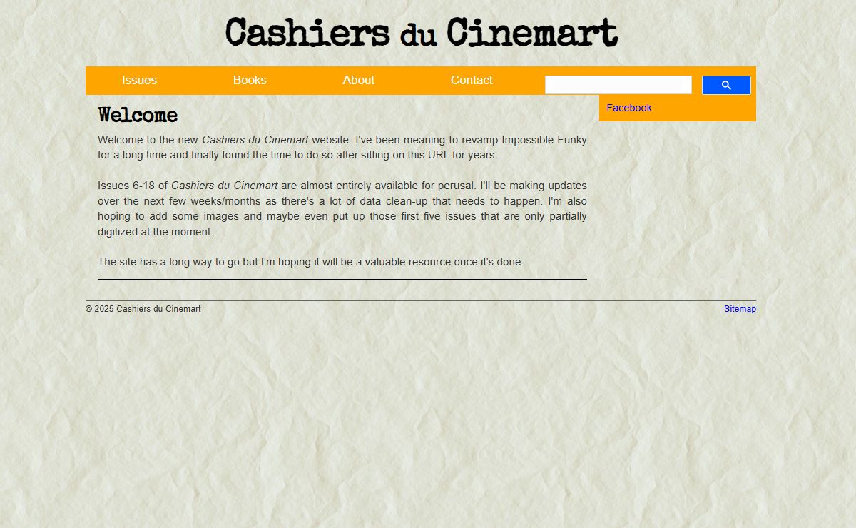 Cashiers du Cinemart - Home Page