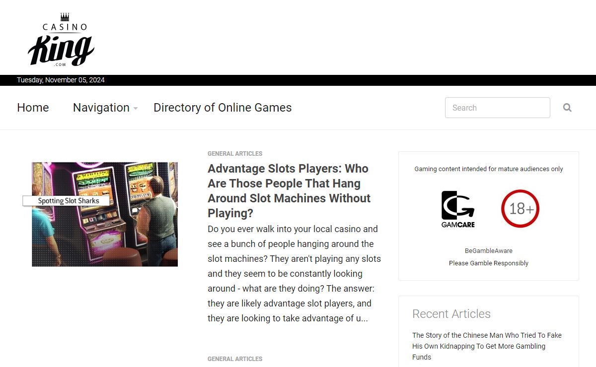 Casino King - online strategy, odds, rules, news, tips betting advice and more.