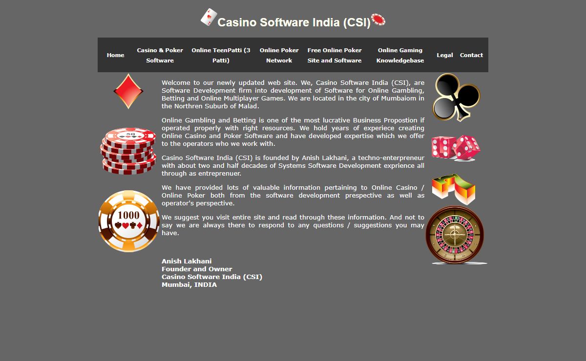 Casino software india are developers and providers of software for online casino, offers full range of gambling games for online gambling.