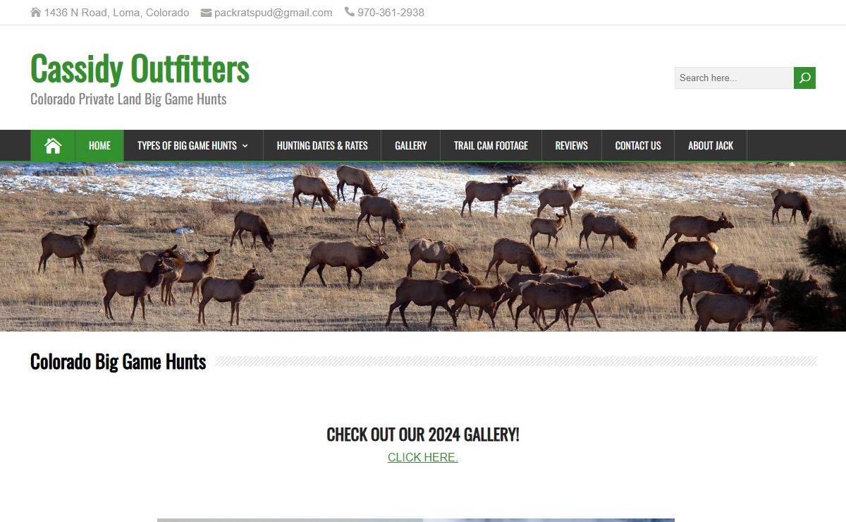 Colorado Big Game Hunts from Cassidy Outfitters