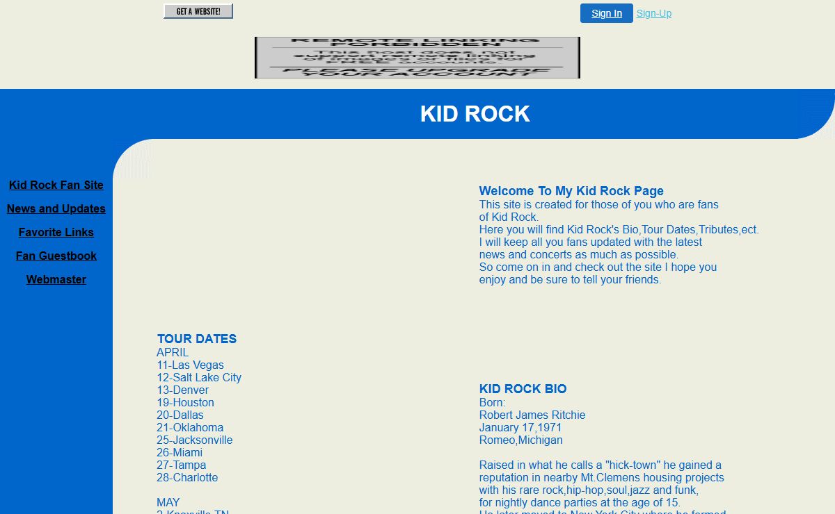 Kid Rock Fan Site