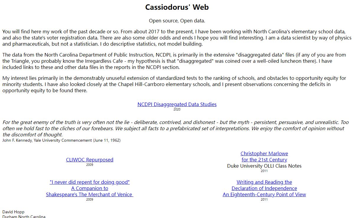 Cassiodorus' Web
