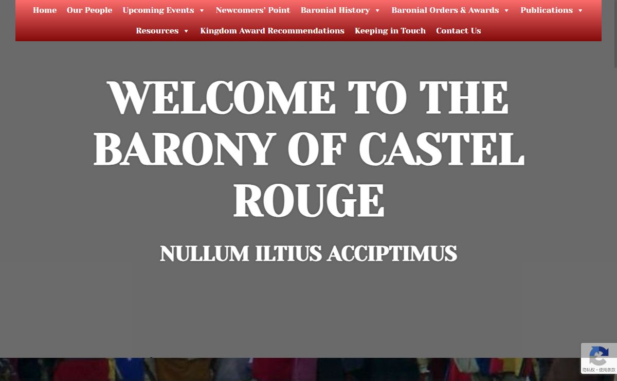 The Barony of Castel Rouge • Winnipeg, Manitoba Chapter of the SCA