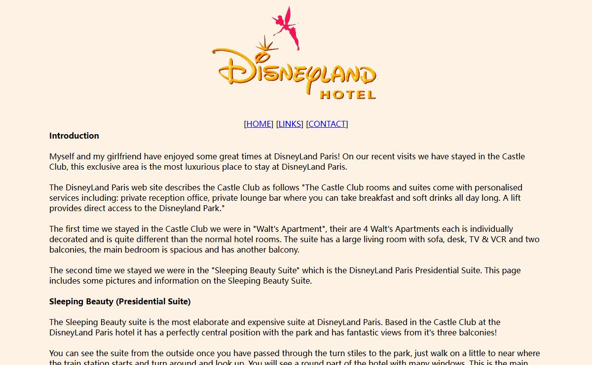DisneyLand Paris Castle Club and Sleeping Beauty Suite