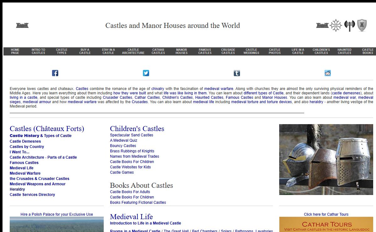 Castles, Chateaux, Chateaux Forts and Manor Houses: castle information