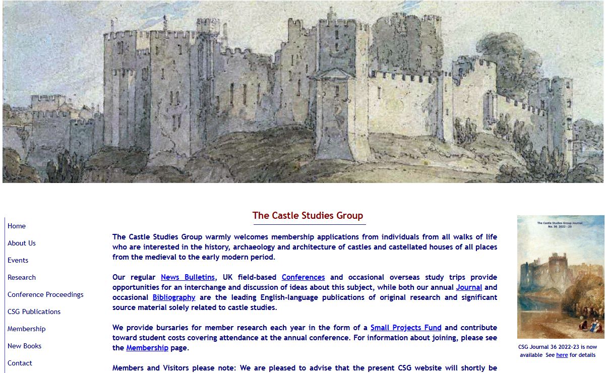 The Castle Studies Group's Homepage