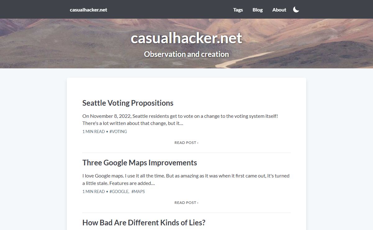 casualhacker.net - Observation and creation
