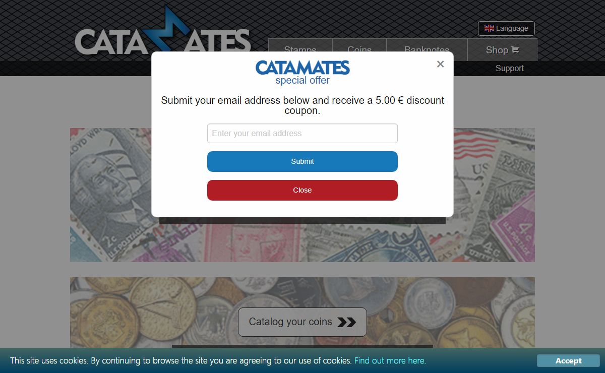Stamp, Coin and Banknote collecting software - Catamates.com