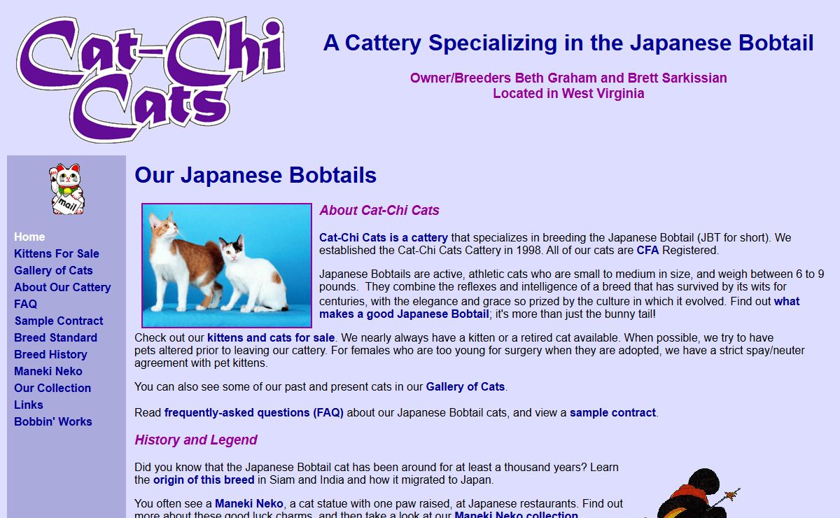 Cat-Chi Cats Homepage