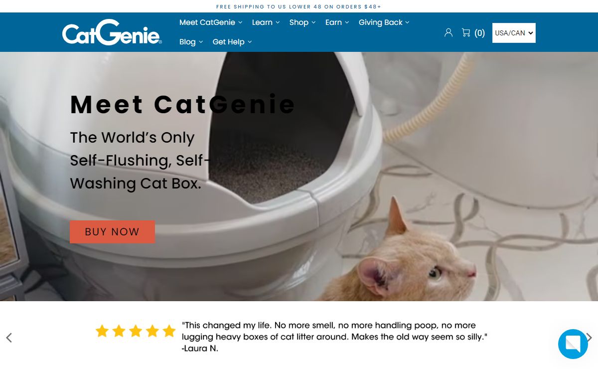 CatGenie: Self-Washing, Self-Flushing Cat Box.