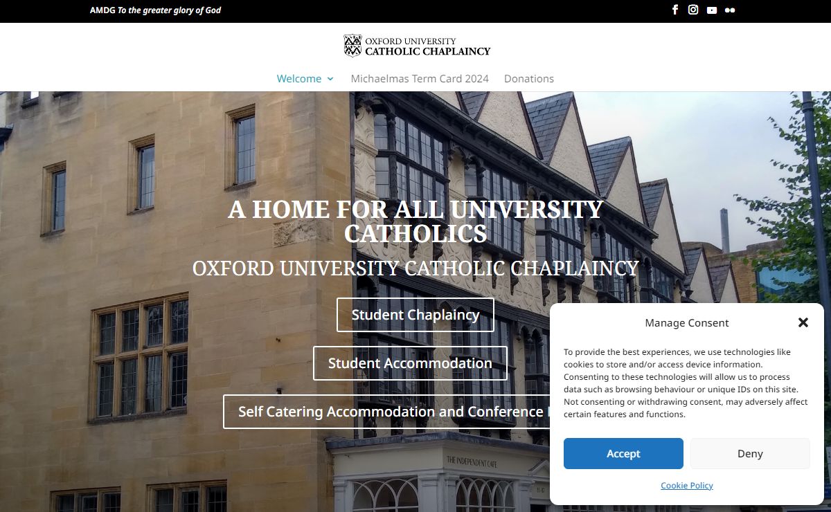 Welcome to the Chaplaincy website - Oxford University Catholic Chaplaincy