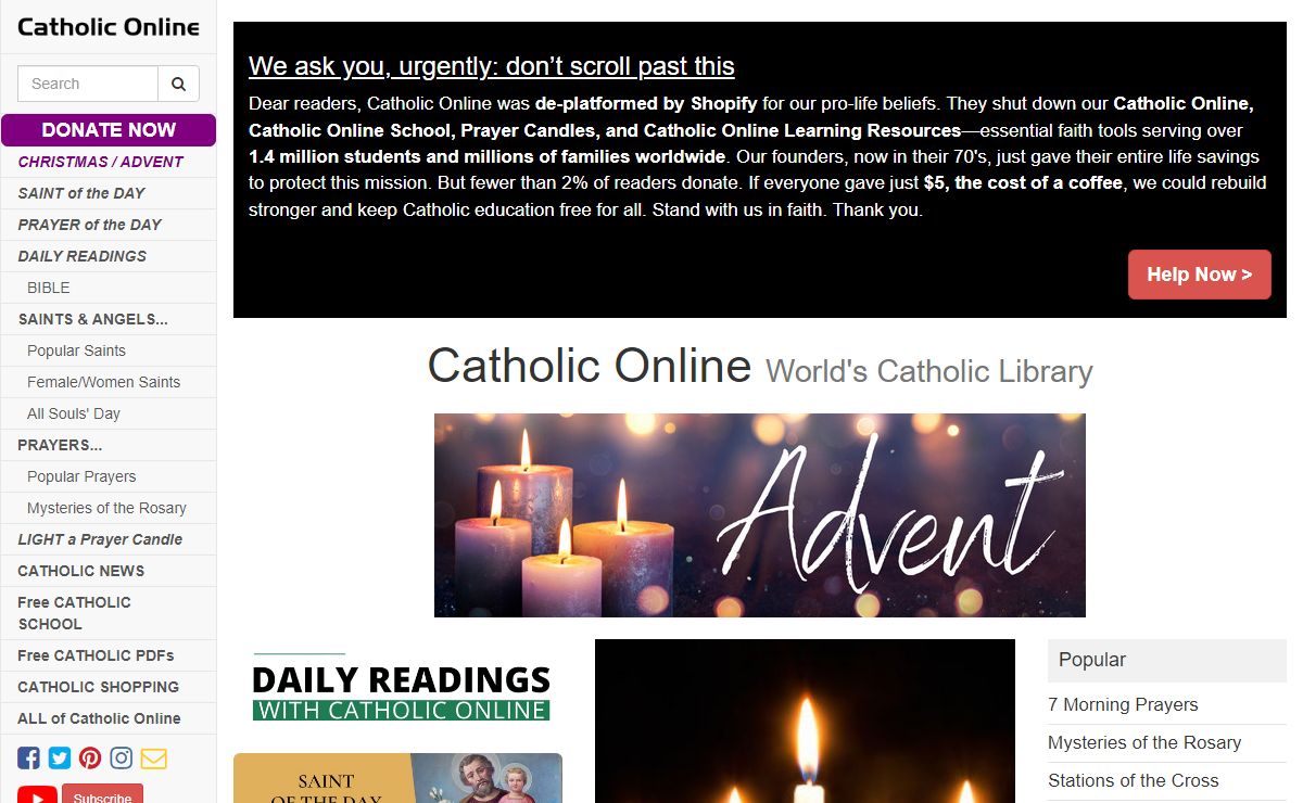 Catholic Online - World's Catholic Library