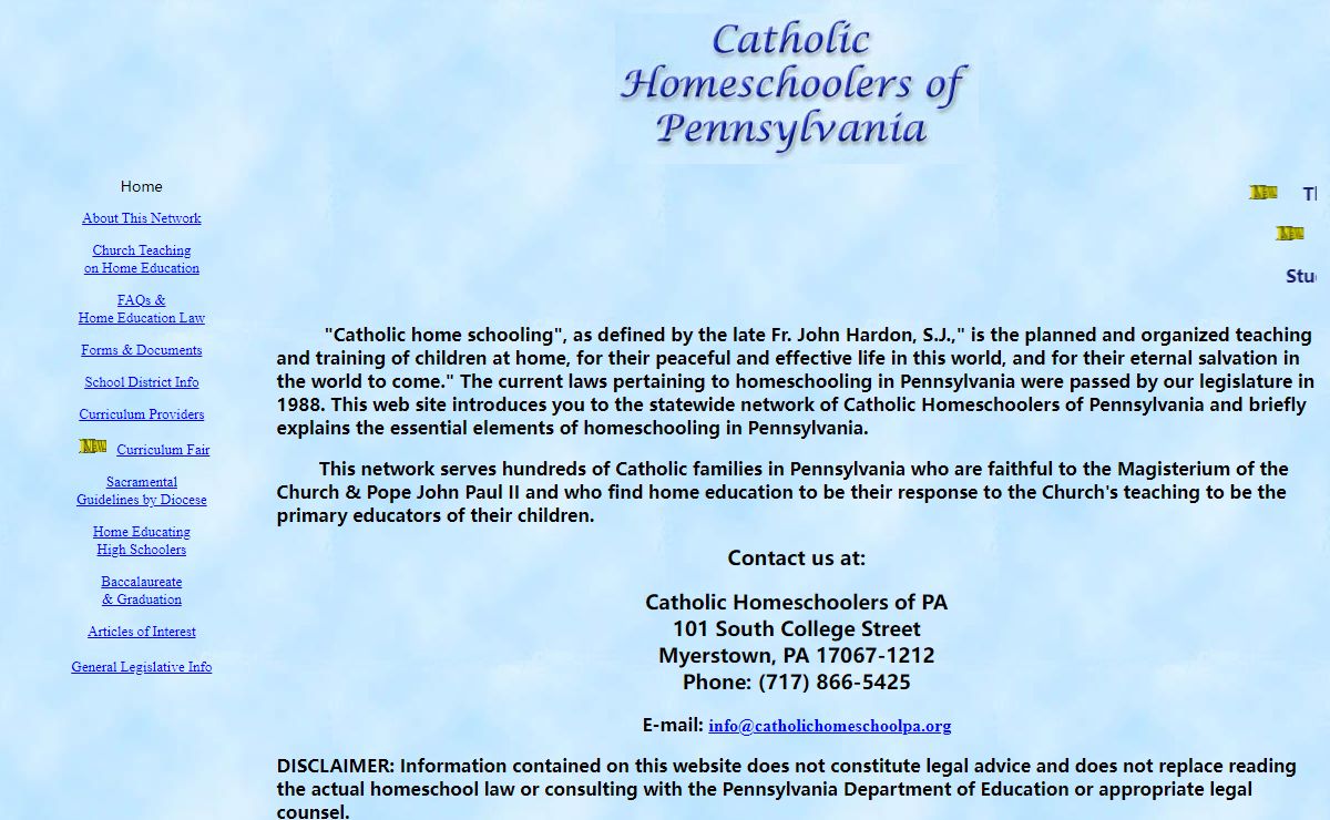 Catholic Homeschoolers of Pennsylvania