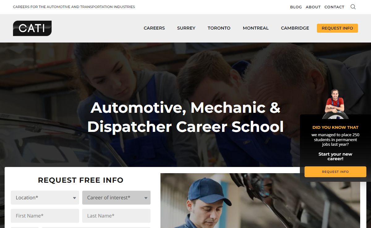 Automotive, Mechanic & Dispatcher Career School | QC, ON, BC