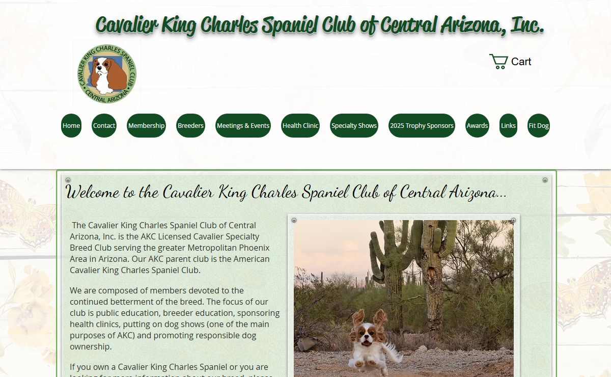 Cavalier King Charles Spaniel Club of Central Arizona-about