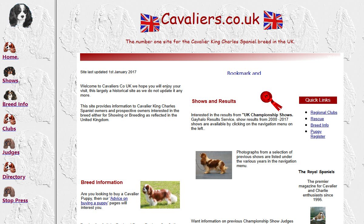 Cavalier King Charles Spaniels in the UK