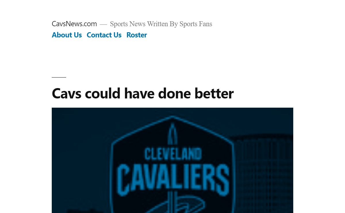 CavsNews.com – Sports News Written By Sports Fans