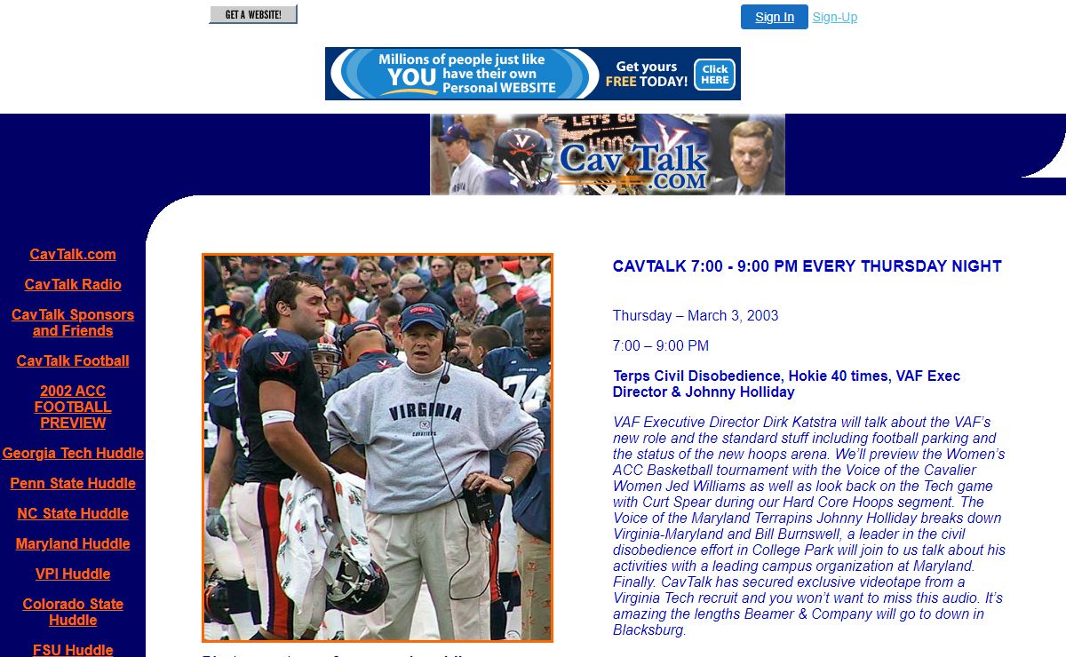UNIVERSITY OF VIRGINIA SPORTS COVERAGE