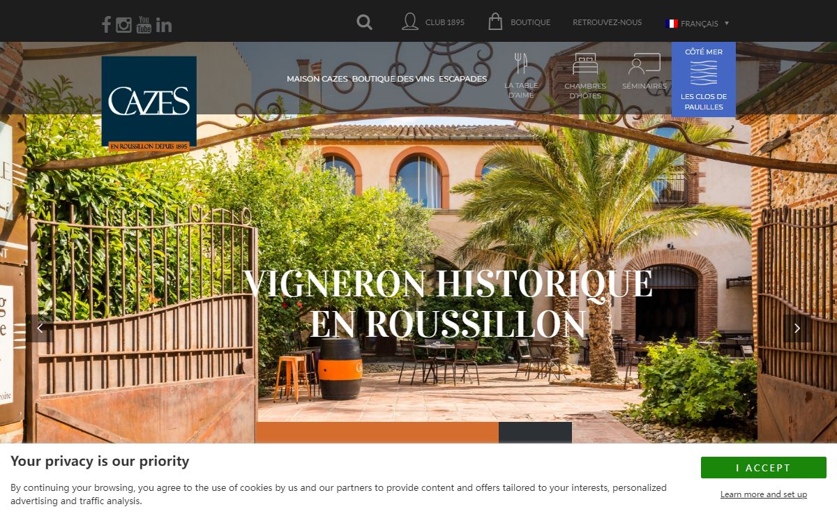 Domaine Cazes - Vigneron Indépendant, vins du Roussillon, Bio, Biodynamie à Rivesaltes, Oenotourisme