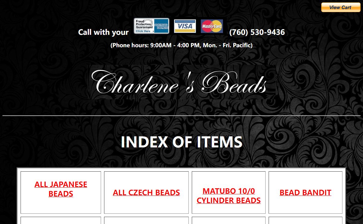 Charlene's Beads Index