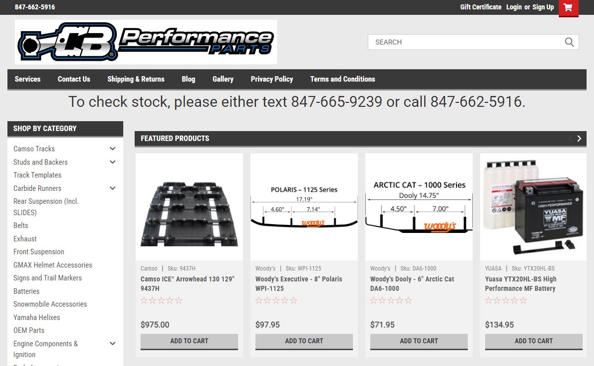 Snowmobile Accessories, Parts, and Service Online Chicago IL
