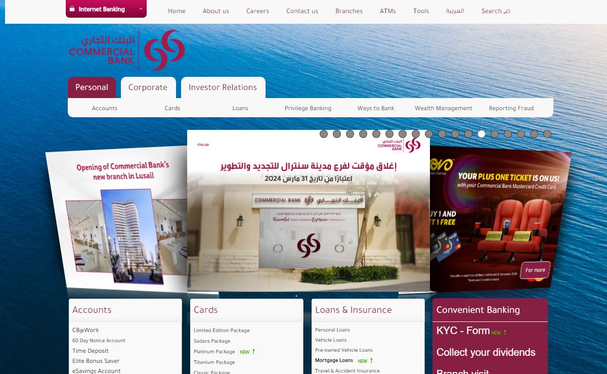 Personal Banking - Bank Accounts, Loans, Insurance and Investment