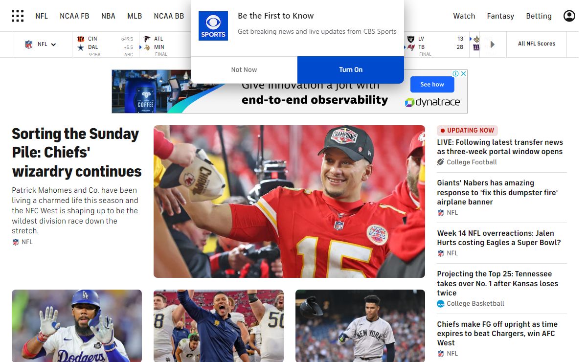 CBS Sports - News, Live Scores, Schedules, Fantasy Games, Video and more. - CBSSports.com