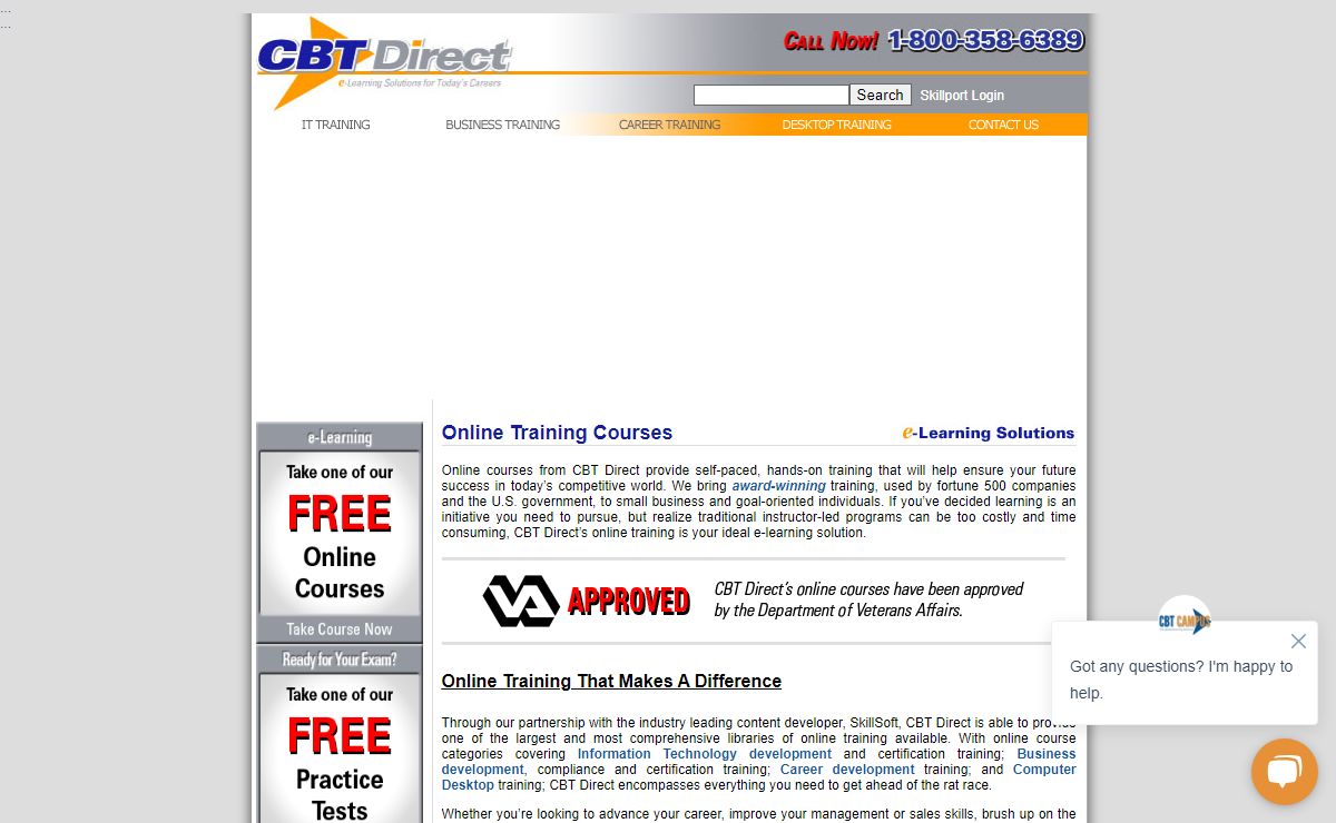 CBT Direct's Online Training Certification Courses.