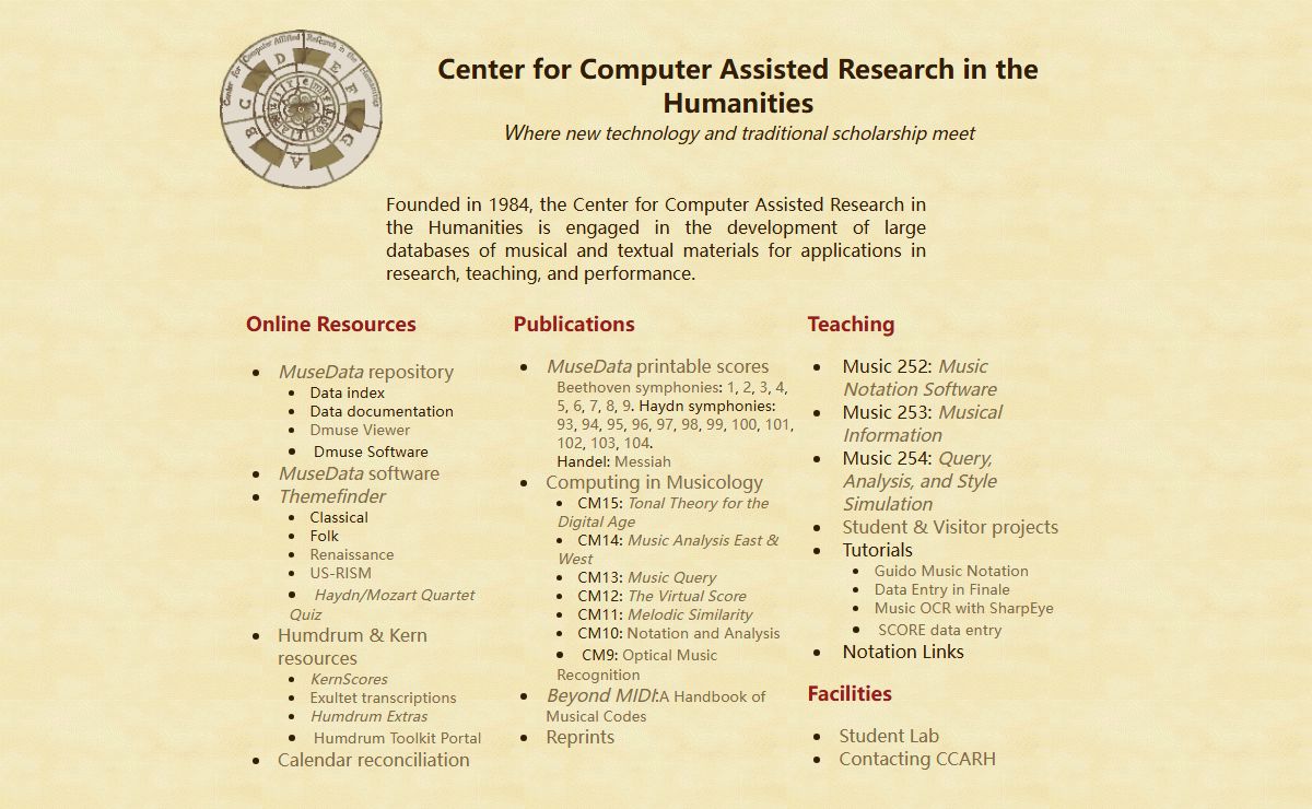 CCARH Homepage