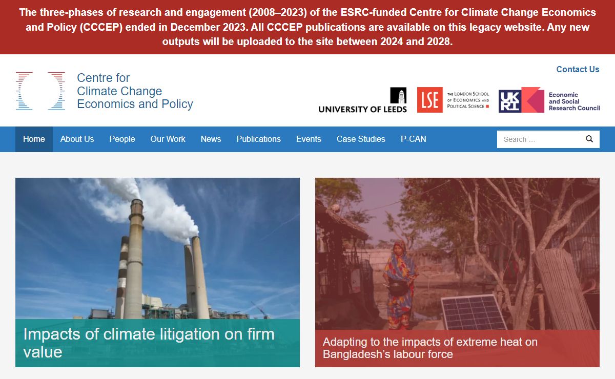 Centre for Climate Change Economics and Policy
