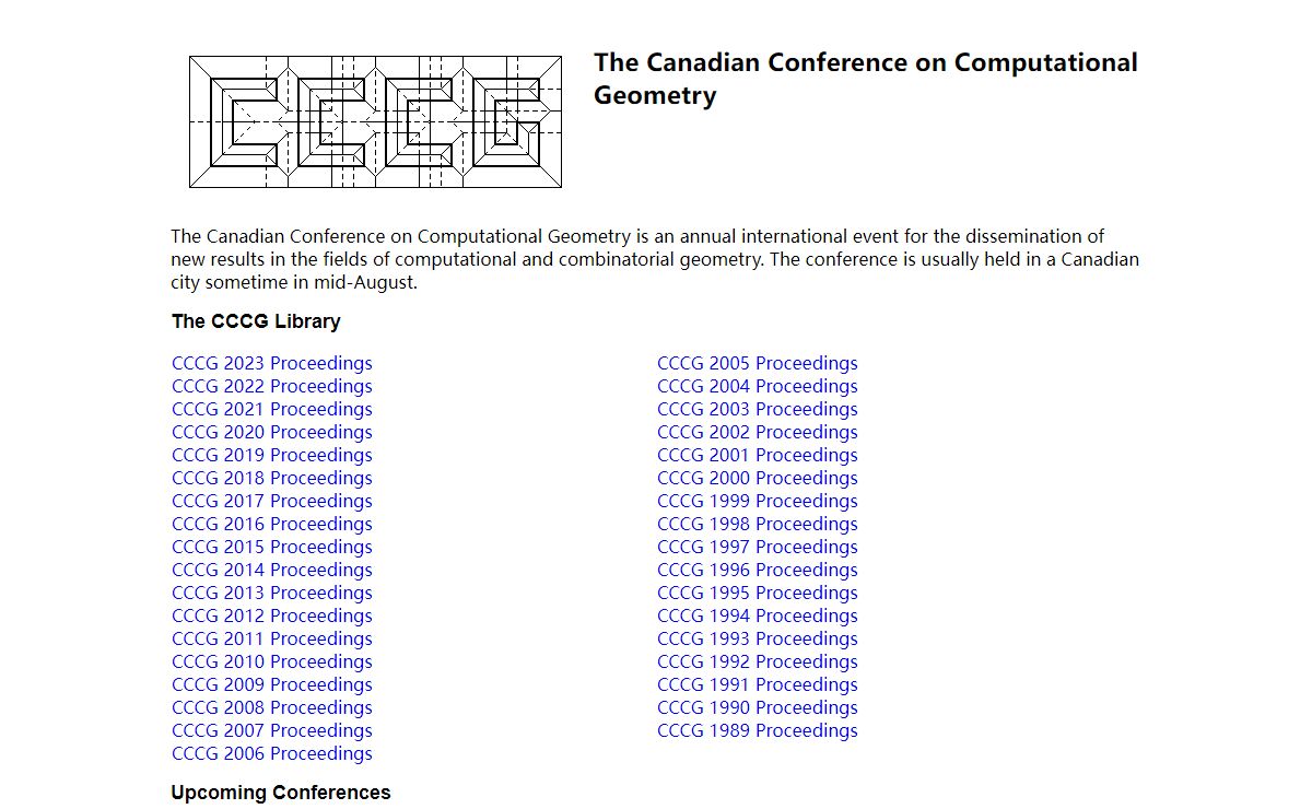 Canadian Conference on Computational Geometry