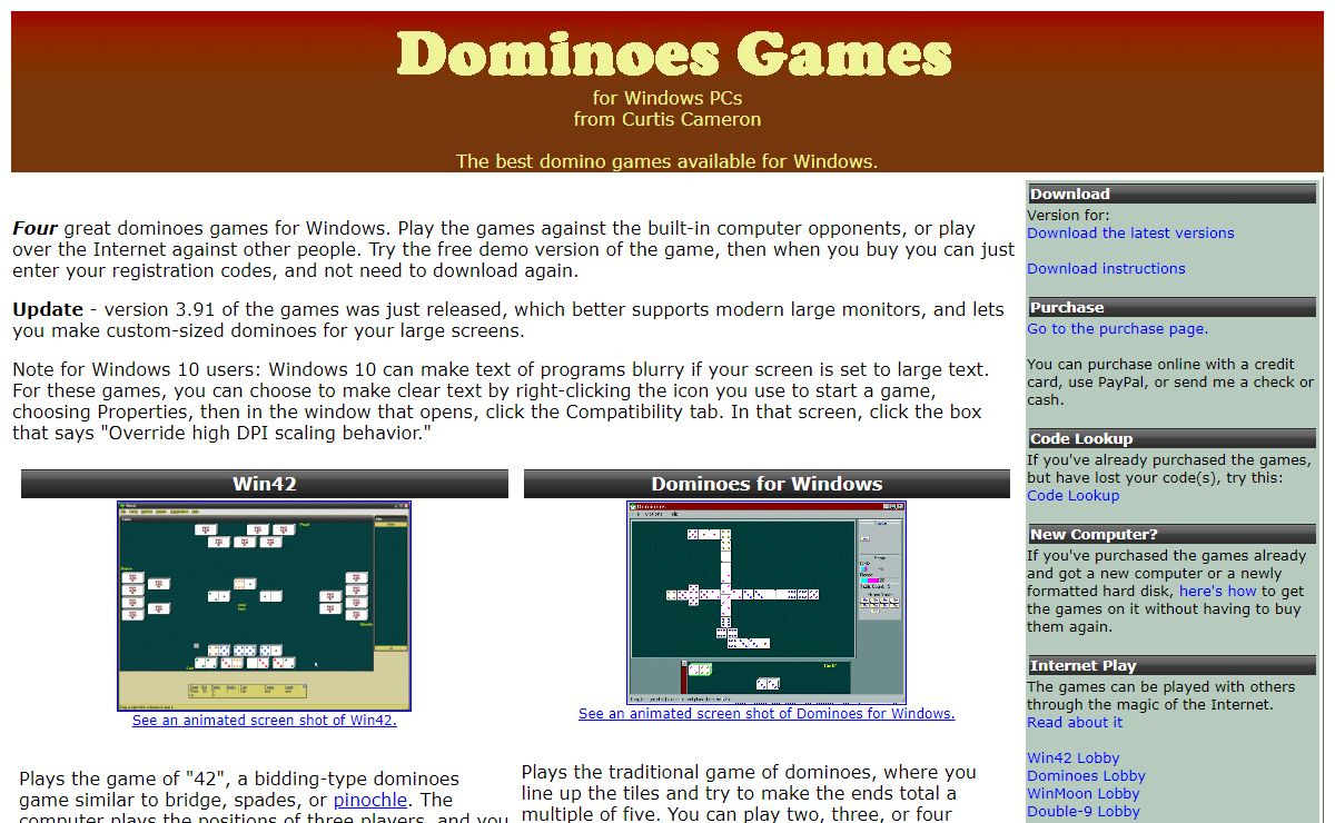 Windows Dominoes Games