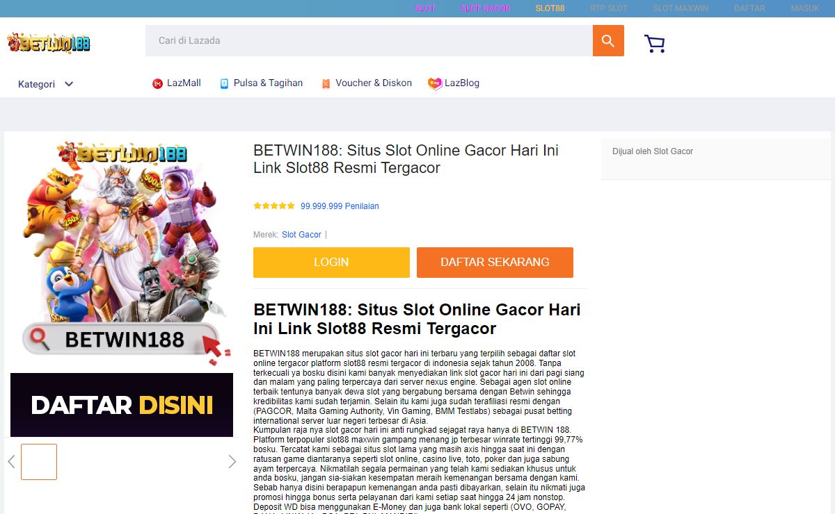 BETWIN188: Situs Slot Online Gacor Hari Ini Link Slot88 Resmi Tergacor