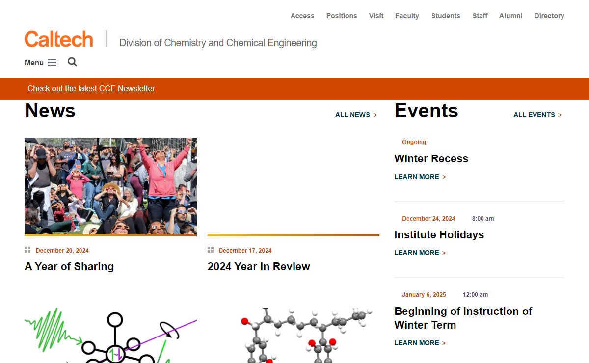 Division of Chemistry and Chemical Engineering