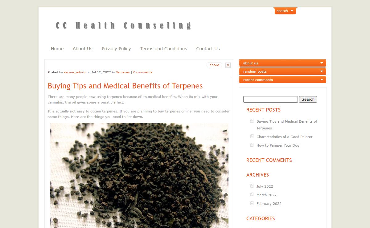 CC Health Counseling | Buy terpenes