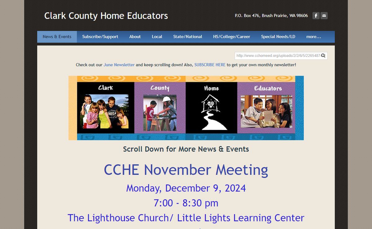 Clark County Home Educators - News & Events
