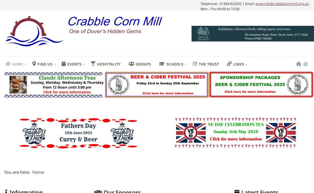 Crabble Corn Mill - Home