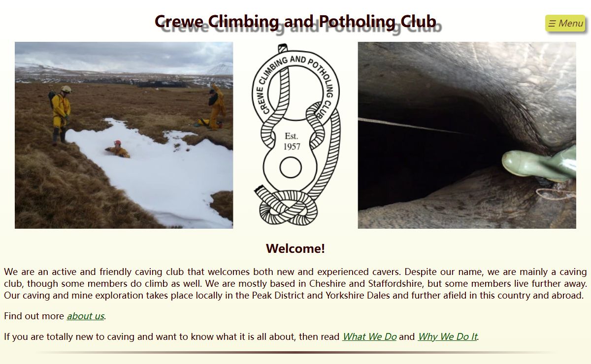 Crewe Climbing and Potholing Club - Home Page